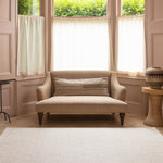 Totter + Tumble’s Acorn Playmat styled in a design-conscious living room - blending heritage prints with modern classic interiors for elegant family spaces.