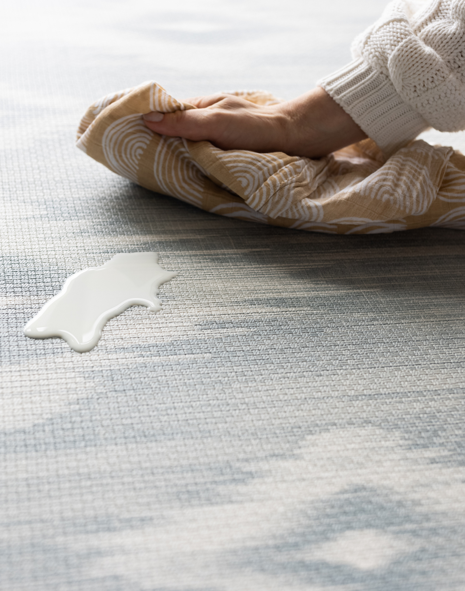A practical playroom rug The Totter and Tumble play mats have a wipeable surface so you can keep your home clean and tidy and it can look stylish as well