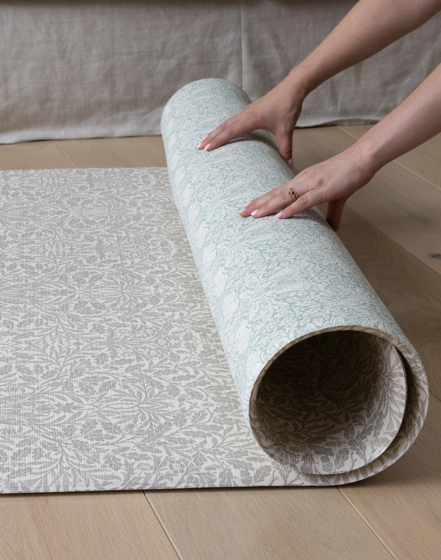 totter + tumble one piece playmats for kids in reversible double sided designs for all the family to enjoy morris & co heritage designs brer rabbit and acorn great for nursery decor and shared open space living