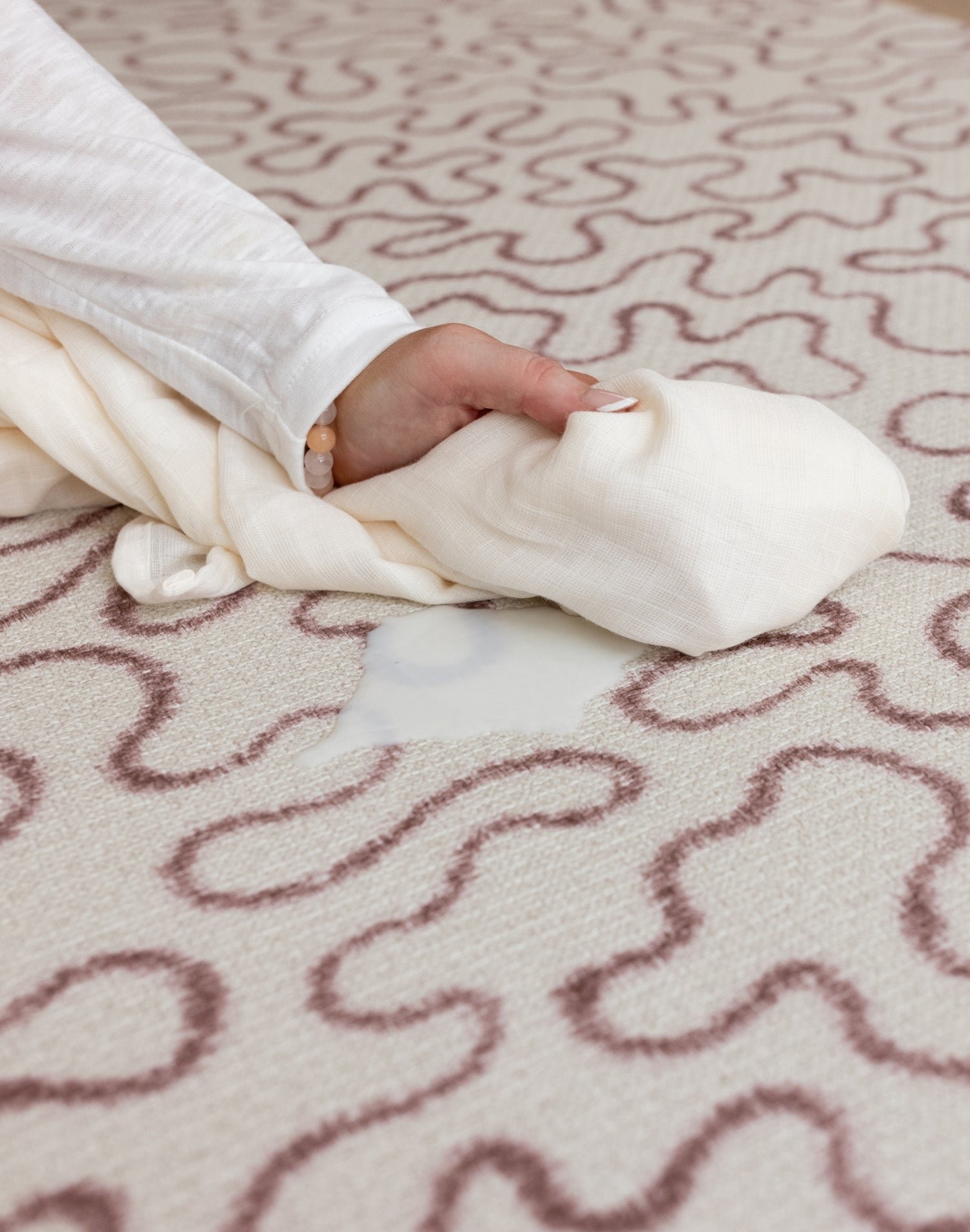 Wiping The Brecon, a textured baby playmat that’s practical, wipe-clean, and perfect as a tummy time mat.