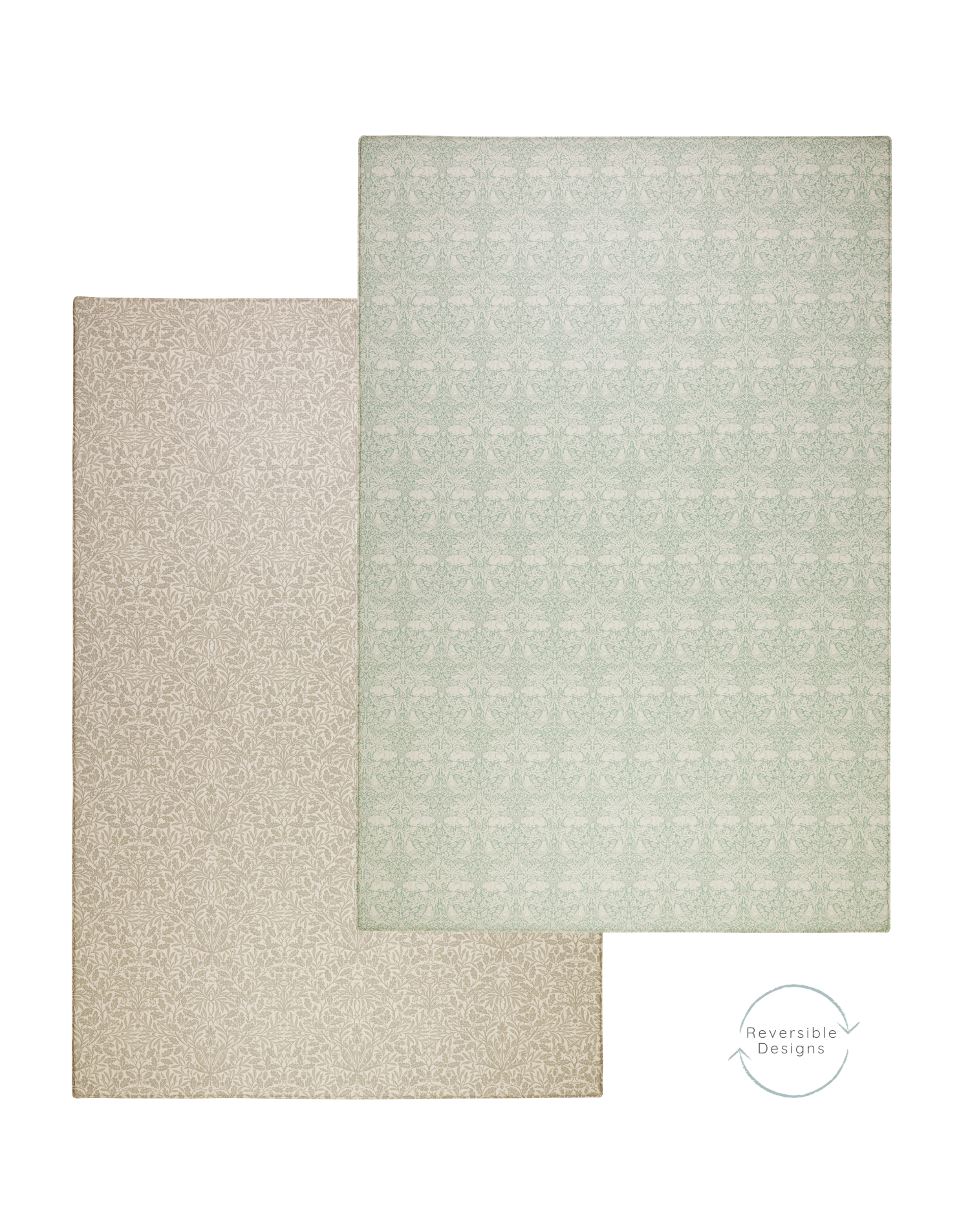 Dual sided william morris and totter and tumble play mat to complement timeless homes
