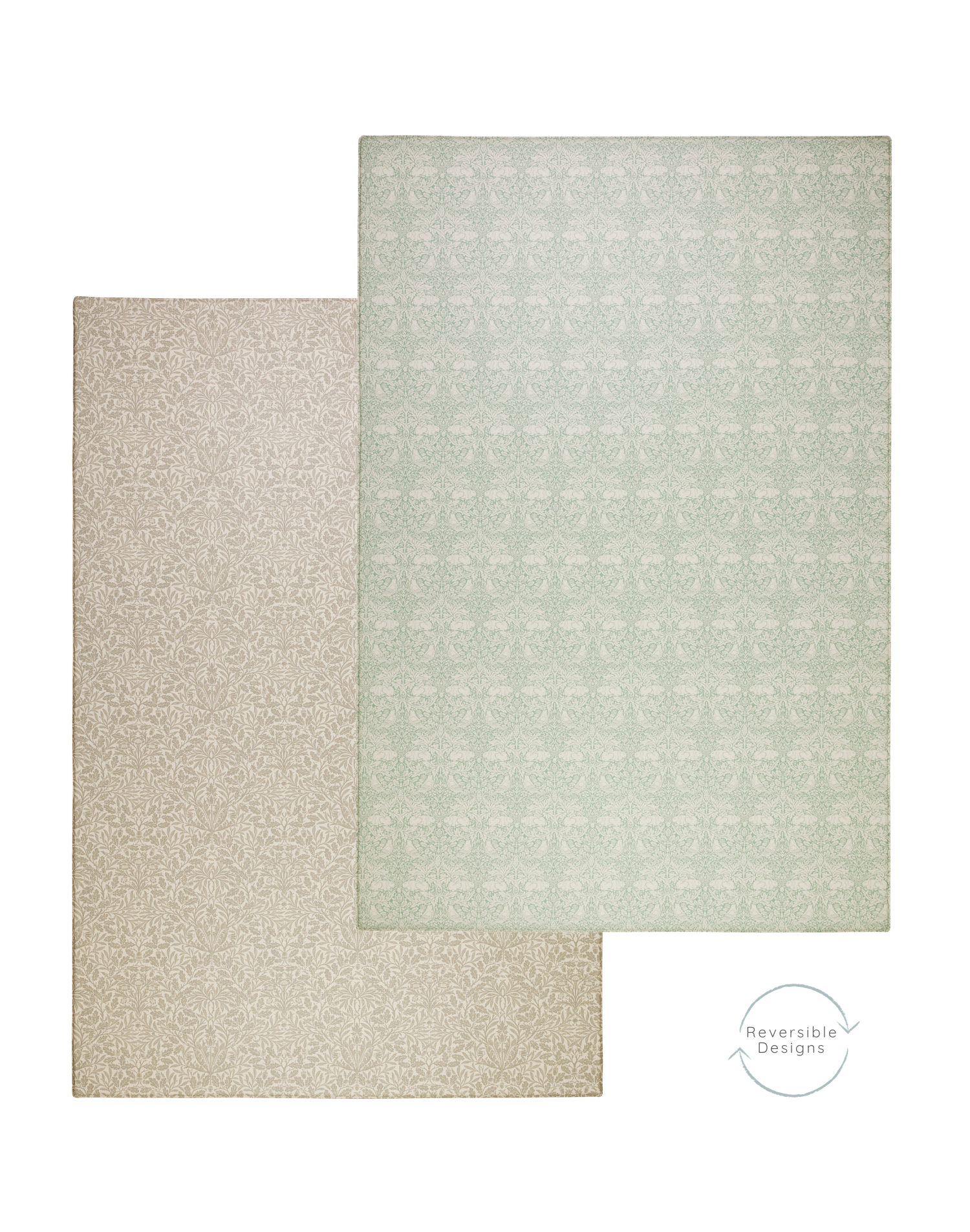 Dual sided william morris and totter and tumble play mat to complement timeless homes
