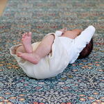 totter and tumble popular playmats for babies padded memory foam supportive for toddlers and safe from newborn non toxic waterproof play mats with baby stretching out and playing infant playmat in morris & co blackthorn design