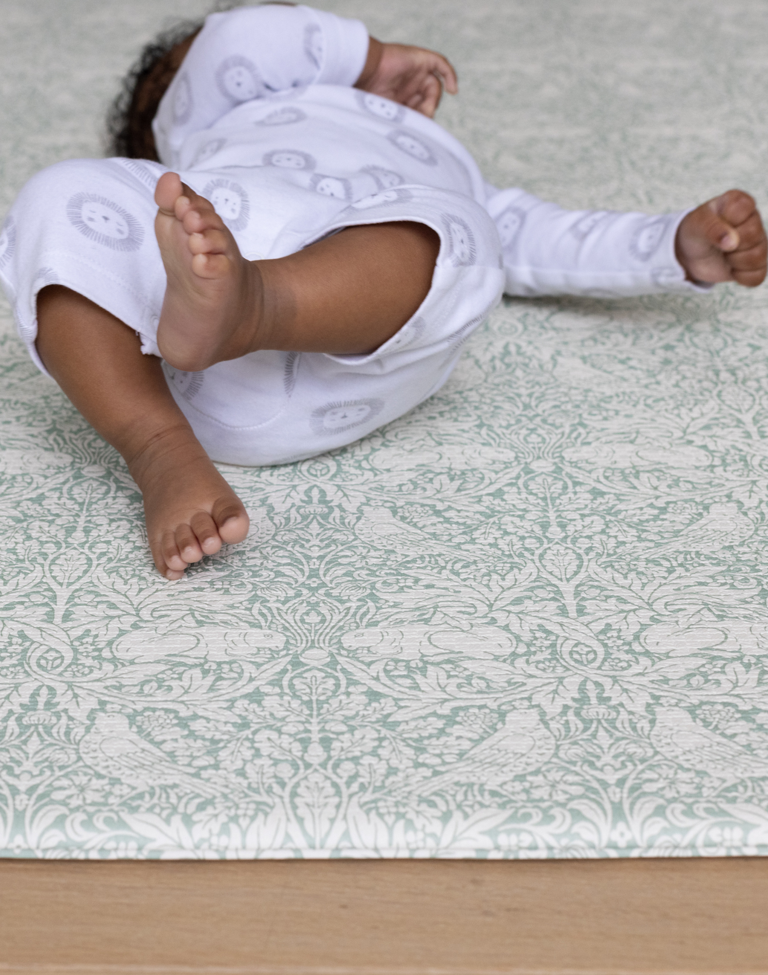 totter and tumble playmat with baby rolling padded play mat padded and supportive comfy for floor play in brer rabbit morris & co double-sided designs