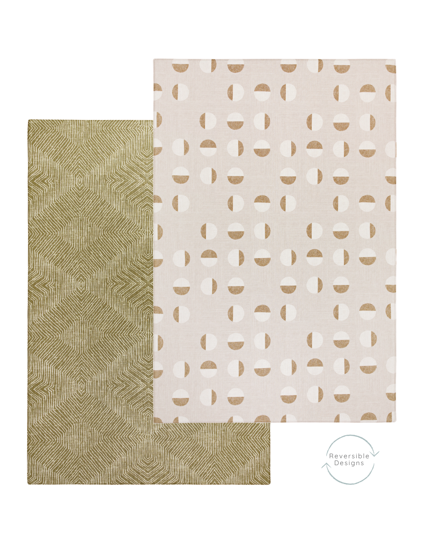 Reversible play mat with two designs so you can pick the side that best suits your interior and your mood