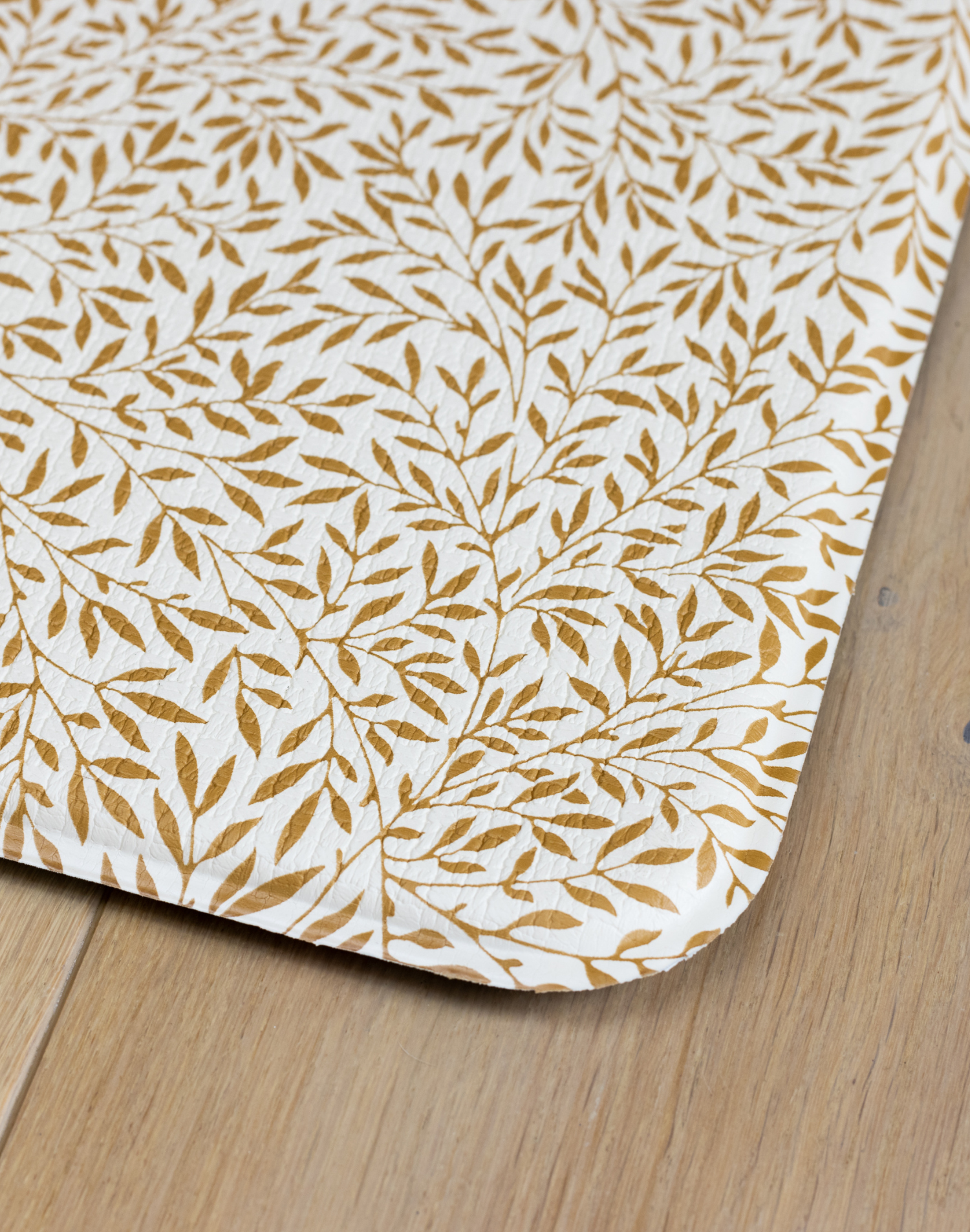 close up of standen play mat from totter and tumble morris & co collection with rounded corners for compact and runner sizes available