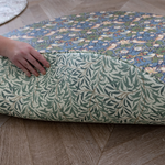 totter and tumble reversible playmat in new morris & co collaboration collection in the iconic willow boughs designs and strawberry thief. Double sided play mat with 2 options for your home interior style!