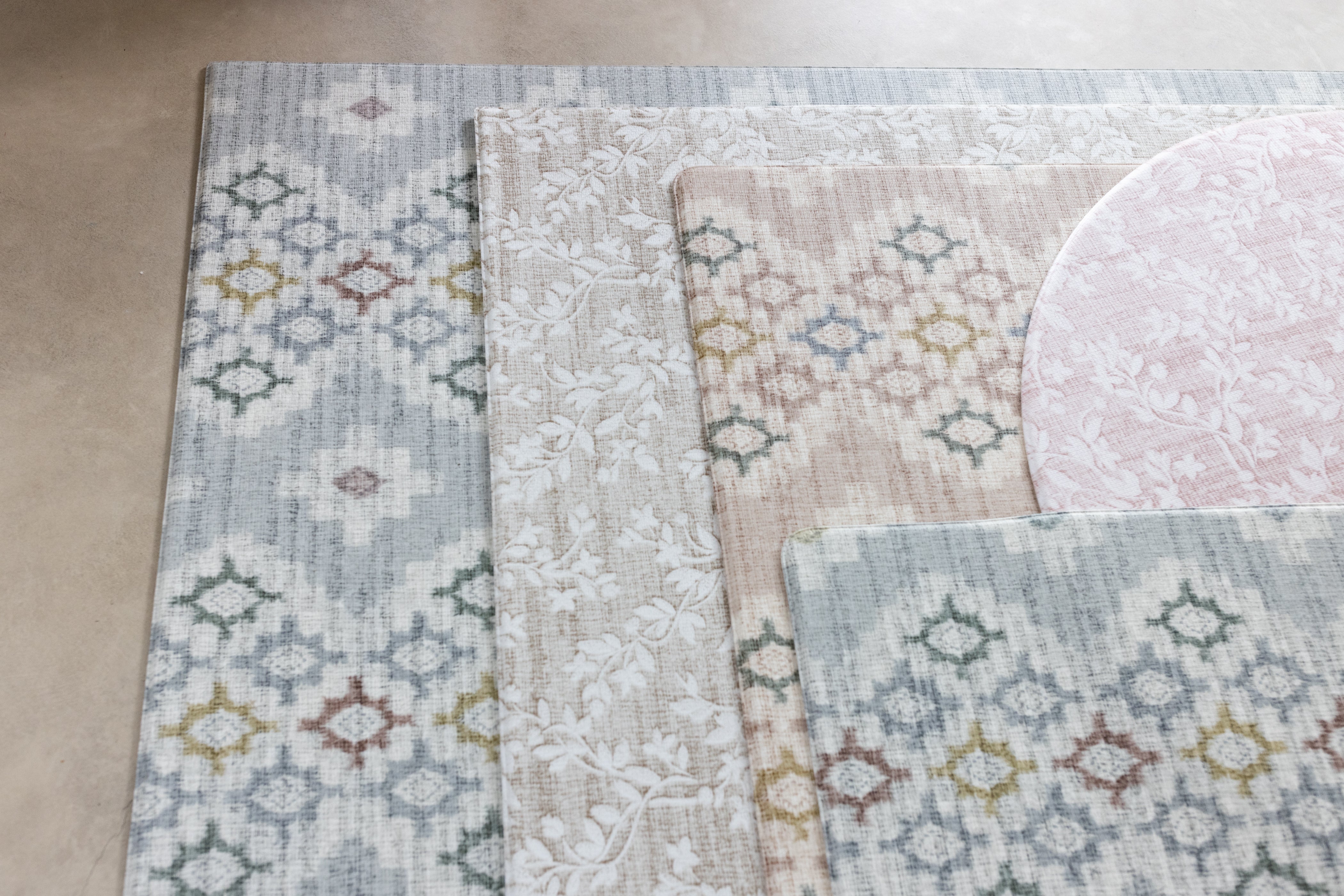 Totter + Tumble Midsummer Playmats in beautiful tones