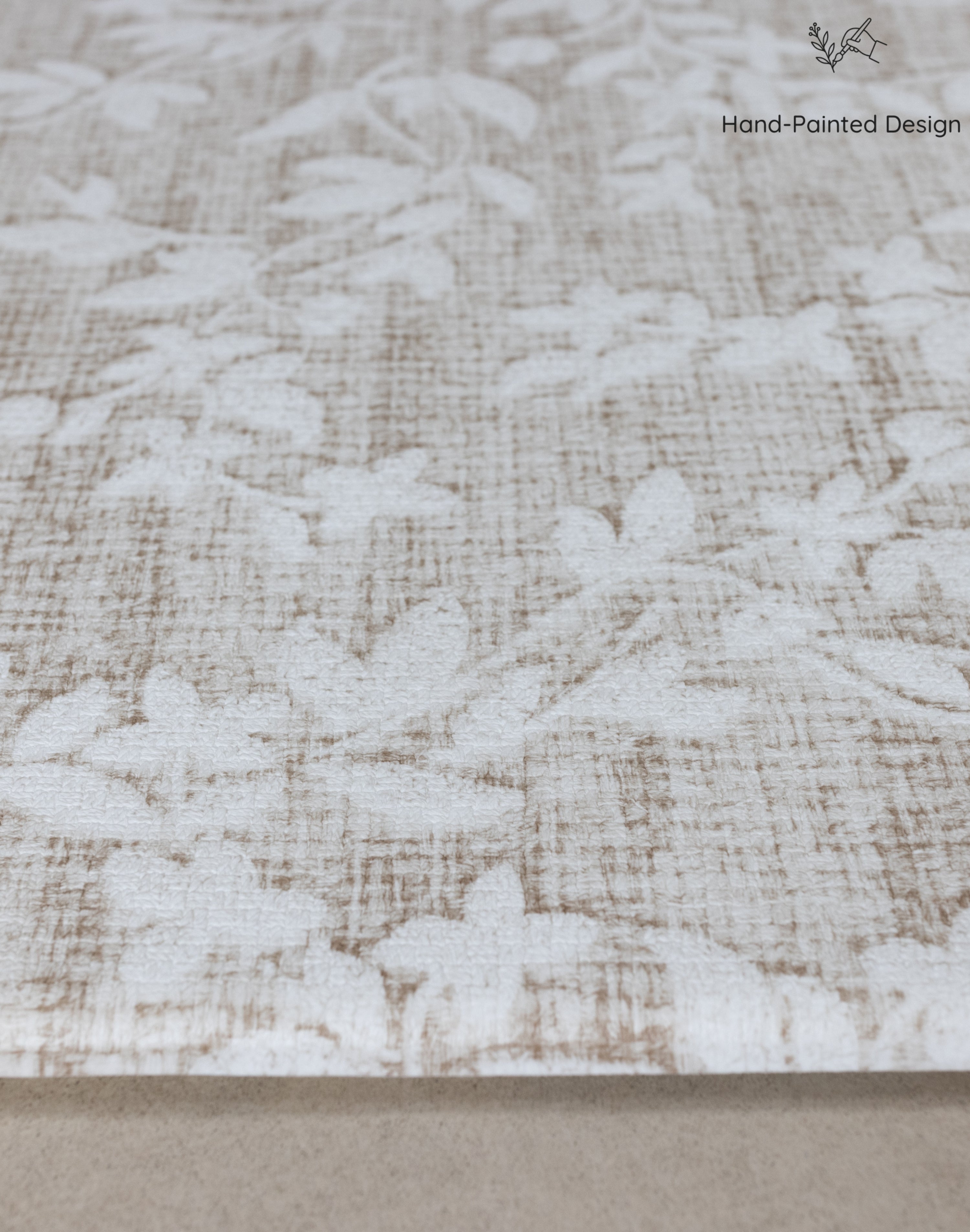 Close-up of textured non slip beige playmat from Totter and Tumble