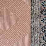 Orange kilim soft playmat with a textured surface offers protection for the whole family and complements the home