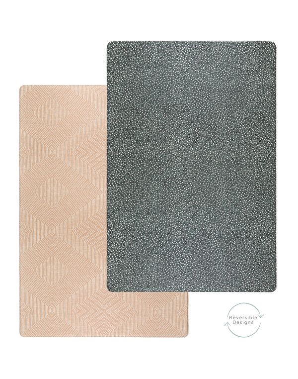 Cali Play Rug in Grey • Memory Foam Play Mat with Two-Sided Design