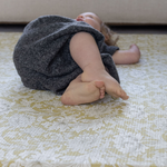 totter and tumble play mats in collaboration with morris & co chrysanthemum print in muted lime perfect for baby and toddler play mats. best playmats for toddlers, suitable and safe for tummy time from newborn playmats