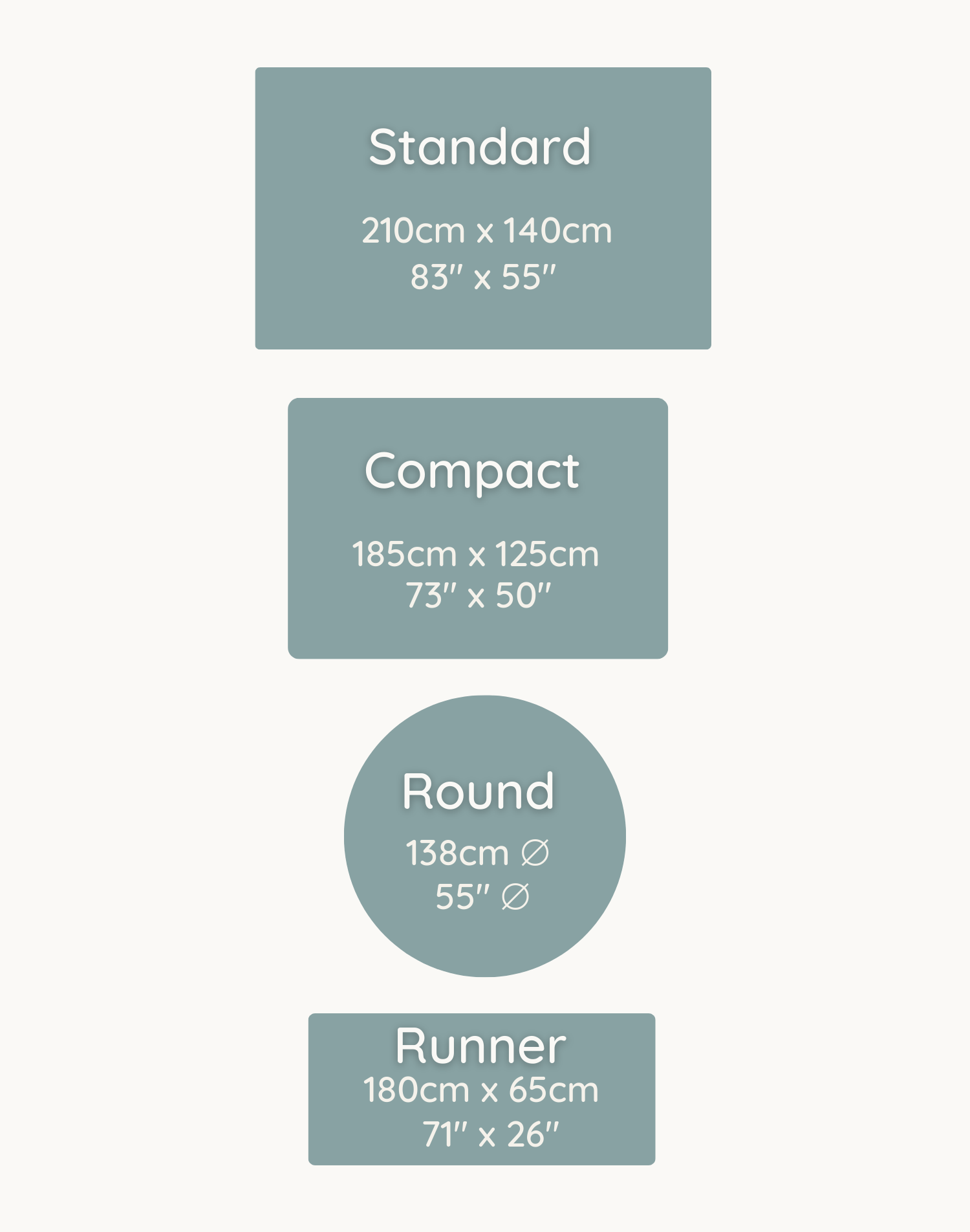Size guide for totter and tumble collection from an area rug to portable round or standing mat in the home four choices for you and your space
