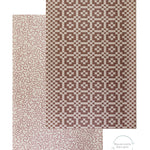 An overhead view of the reversible Weaver + Brecon baby playmat  in earthy tones by Totter + Tumble.