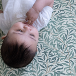 close up of baby resting and playmat on comfy playmat for babies. non toxic, safe and suitable from newborn