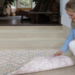 Reversible pink play mat from totter and tumble 2 designs in one rug