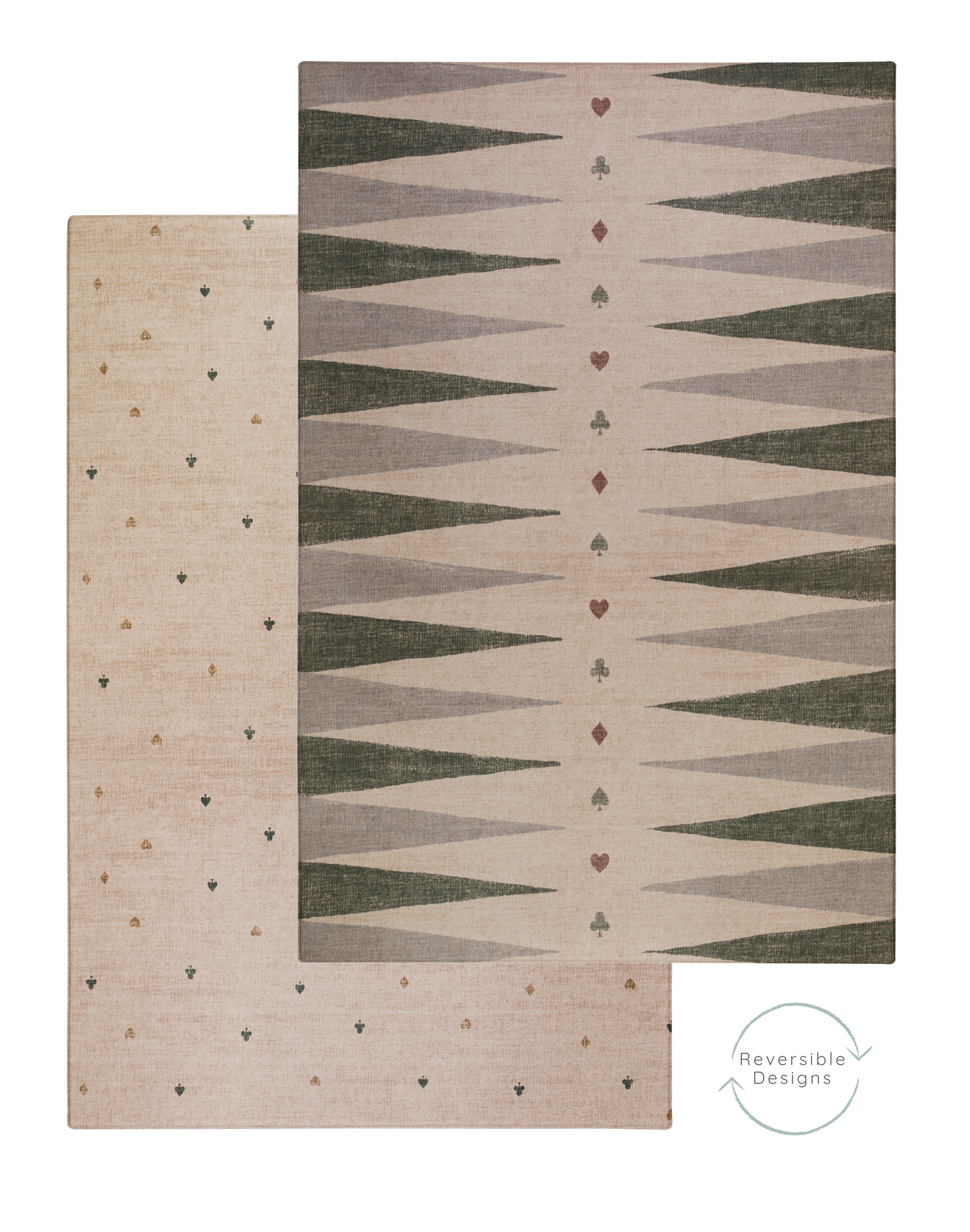 The Counter and The Wild Card Totter + Tumble wipeable and reversible memory foam playmats