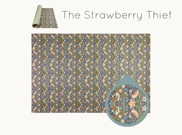 Strawberry Thief Morris & Co. design by Totter and Tumble with muted primary tones