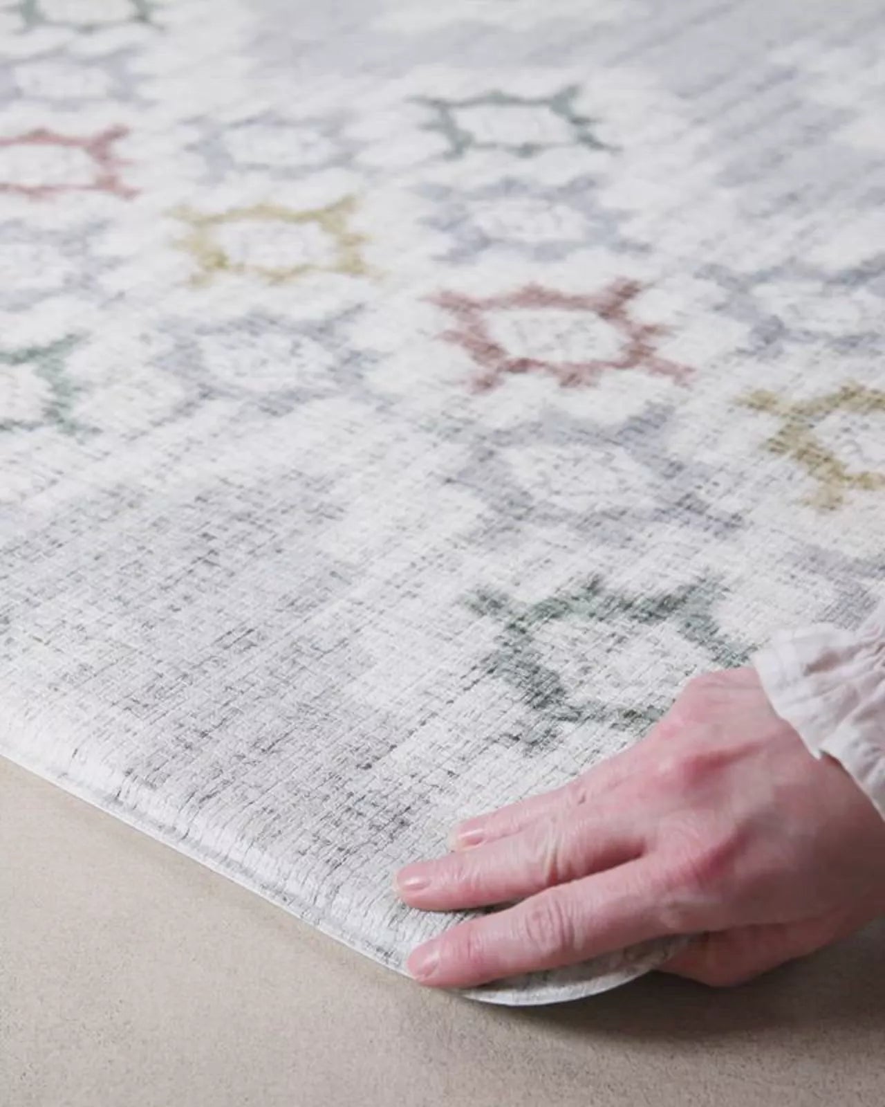 video of double sided playmat for neutral interiors